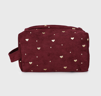 Make-up bag heart bordeaux