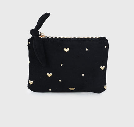 Litte heart pouch black