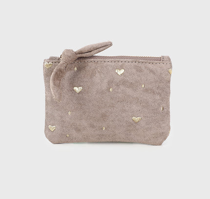 Litte heart pouch taupe