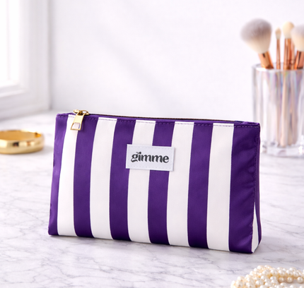 Gimme Stripes Make-up bag paars/roze