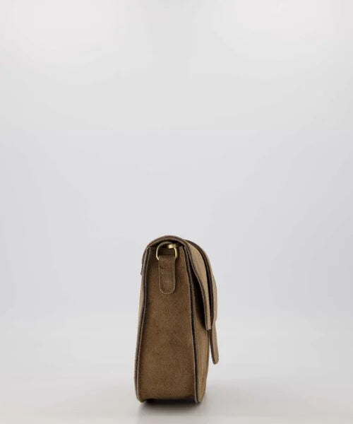 Maan Real Leather Suede Bag Taupe