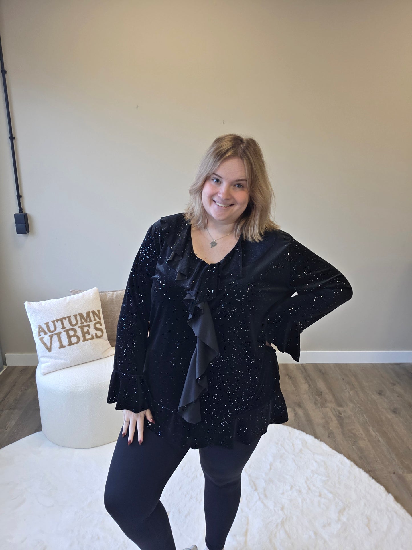 Sparkle Velours Top (In 3 kleuren)