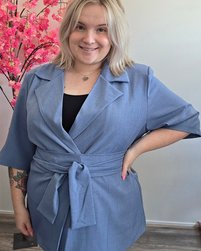Nikki Curvelly Magic Waist Blazer Jeans Blauw
