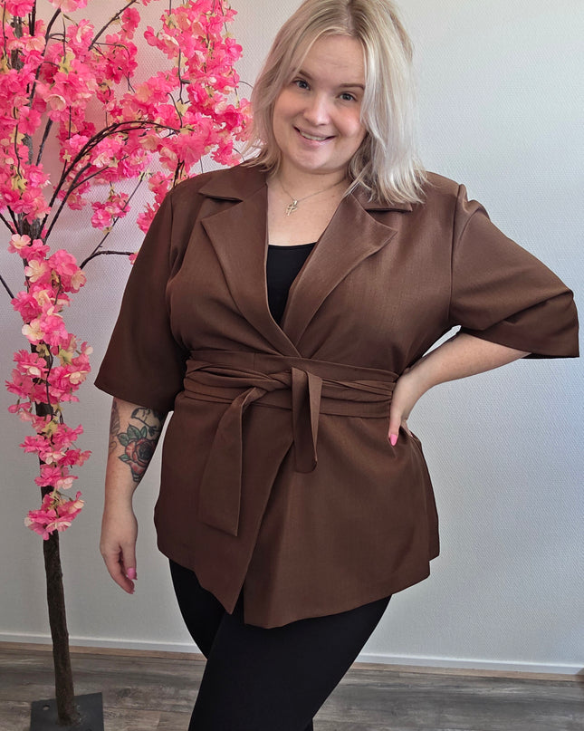 Nikki Curvelly Magic Waist Blazer Choco