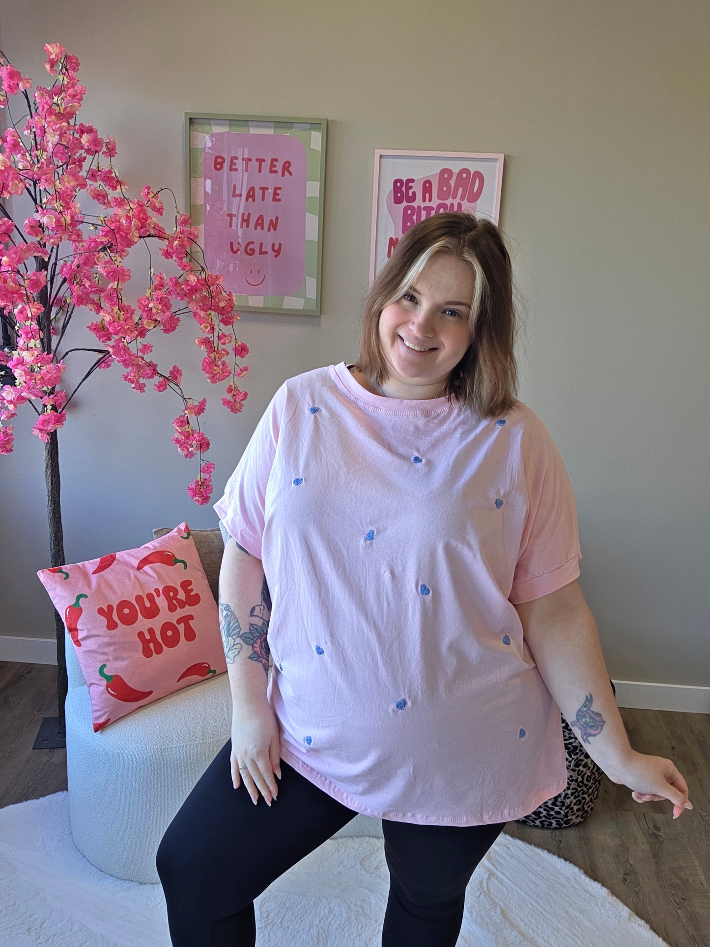 Hartjes Tee's (in 5 kleuren)