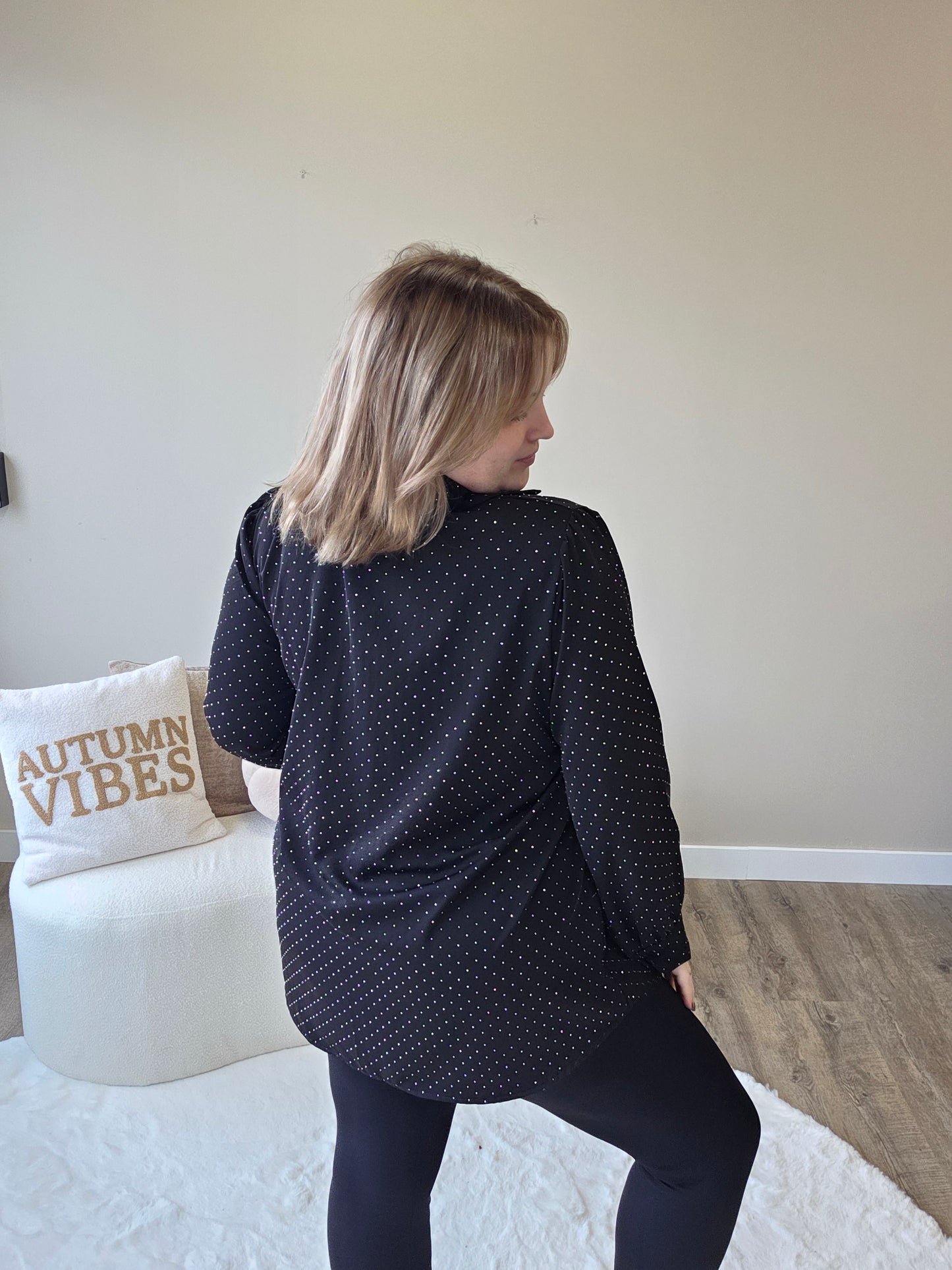 Rhine Stone Blouse (In 3 kleuren)