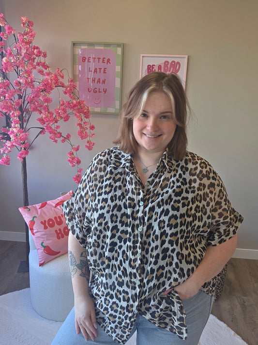 Linnen Panter Blouse (In 4 kleuren)