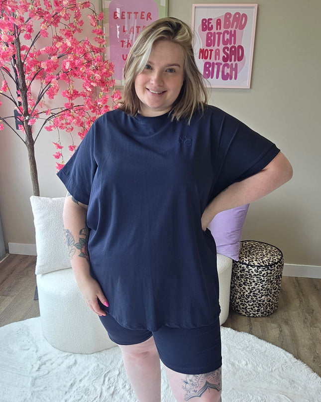 Nikkicurvelly exclusive lounge set navy