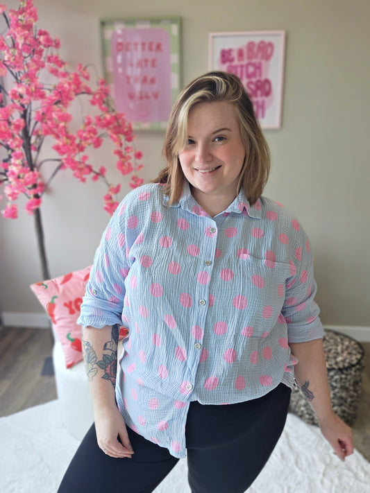 Katoenen Dot Blouse (In 4 kleuren)