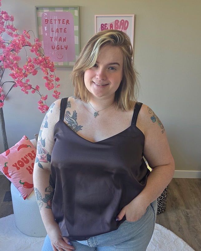 Satin Look Tops (In 3 kleuren)