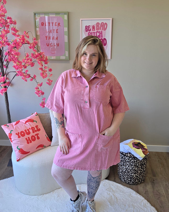 Jeans Jurkje Roze