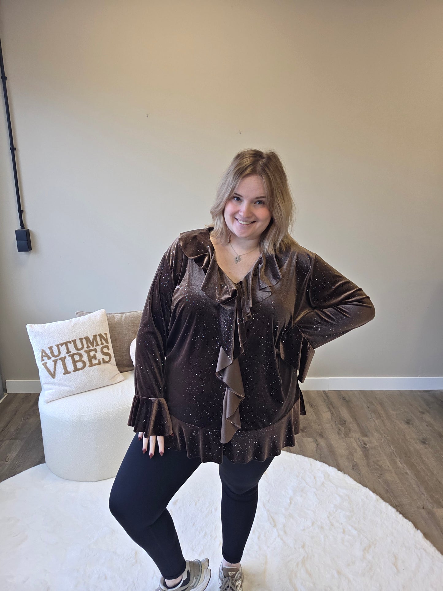 Sparkle Velours Top (In 3 kleuren)