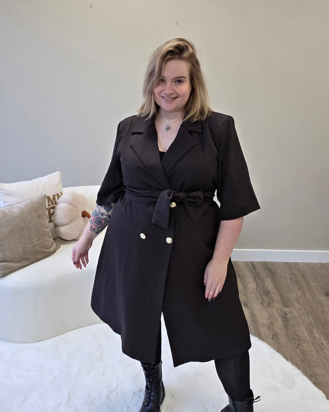 Nikki Curvelly Exclusive Blazer Dress Dark Chocolate