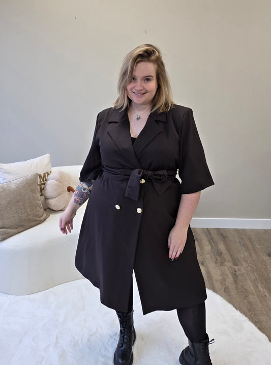 Nikki Curvelly Exclusive Blazer Dress Dark Chocolate