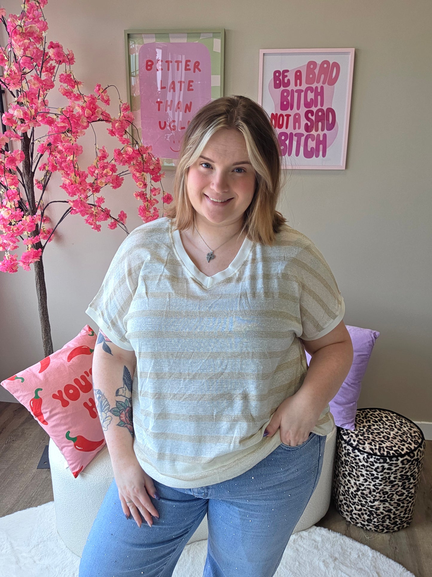 Lurex Tee's (In 5 kleuren)