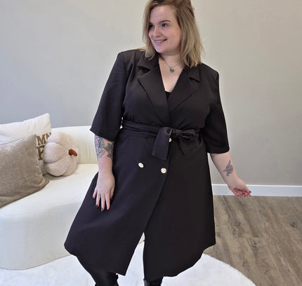 Nikki Curvelly Exclusive Blazer Dress Dark Chocolate