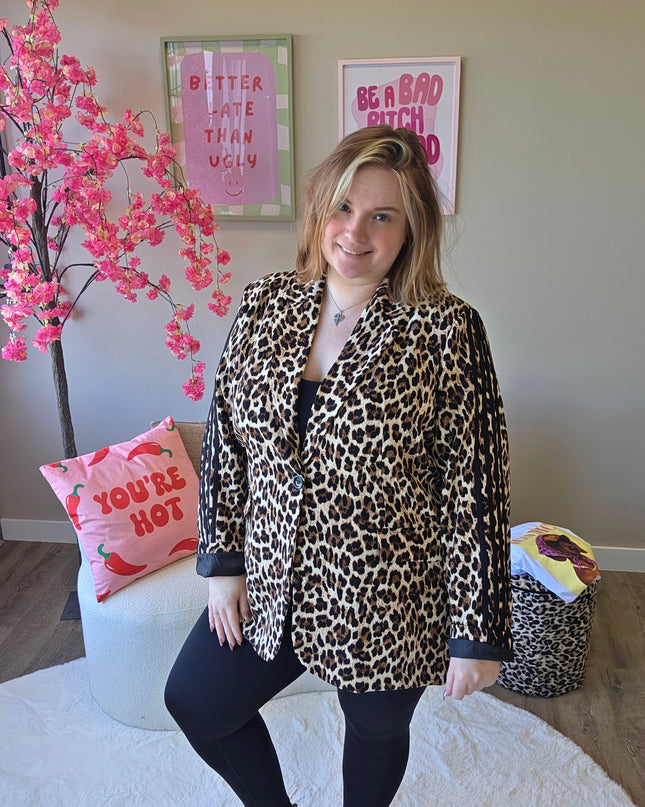 Leopard stripe blazer (In 2 kleuren)