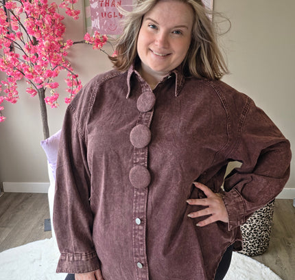 Effen Spijker Blouse Button (In 3 kleuren)