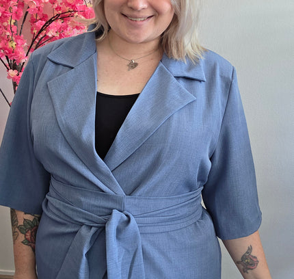 Nikki Curvelly Magic Waist Blazer Jeans Blau