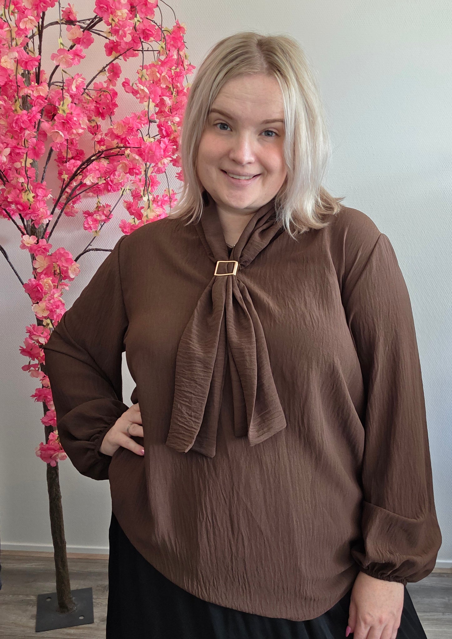 Blouse Met Stropdas (In 3 kleuren)