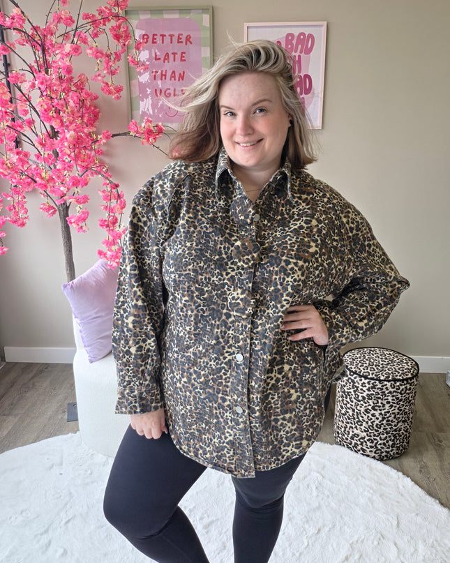 Spijker Leopard Button Blouse