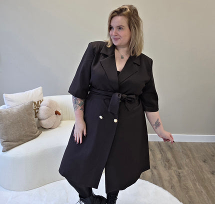 Nikki Curvelly Exclusive Blazer Dress Dark Chocolate