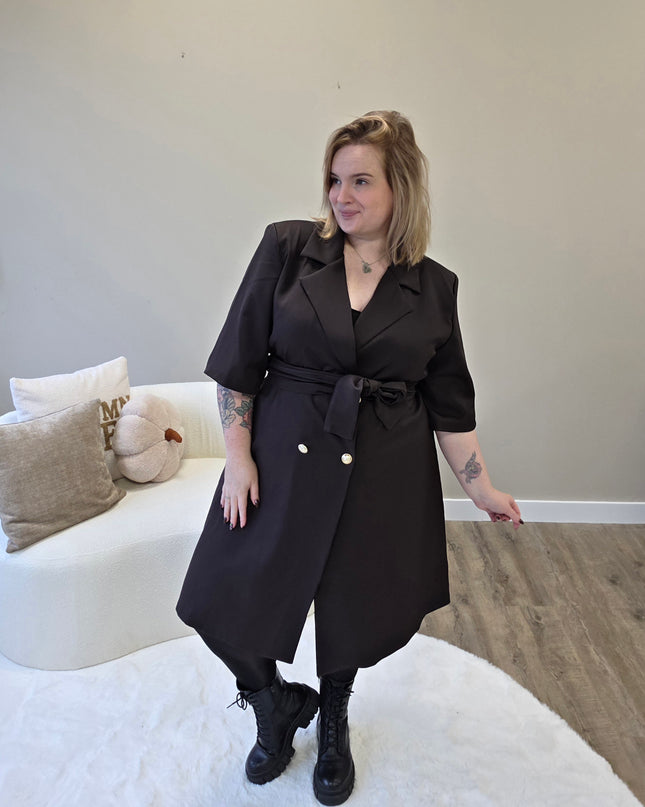 Nikki Curvelly Exclusive Blazer Dress Dark Chocolate