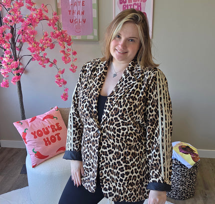 Leopard stripe blazer (In 2 kleuren)