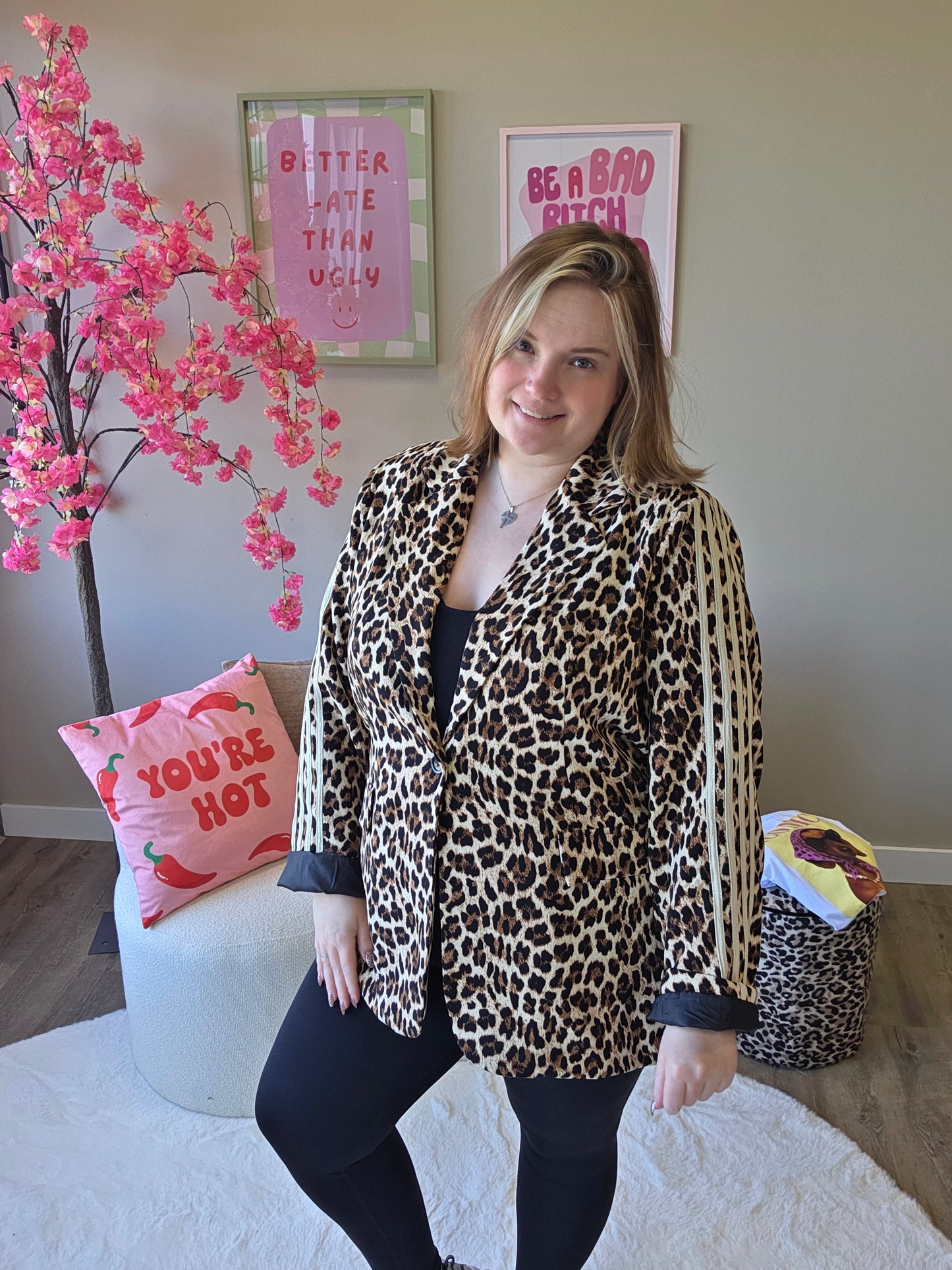 Leopard stripe blazer (In 2 kleuren)