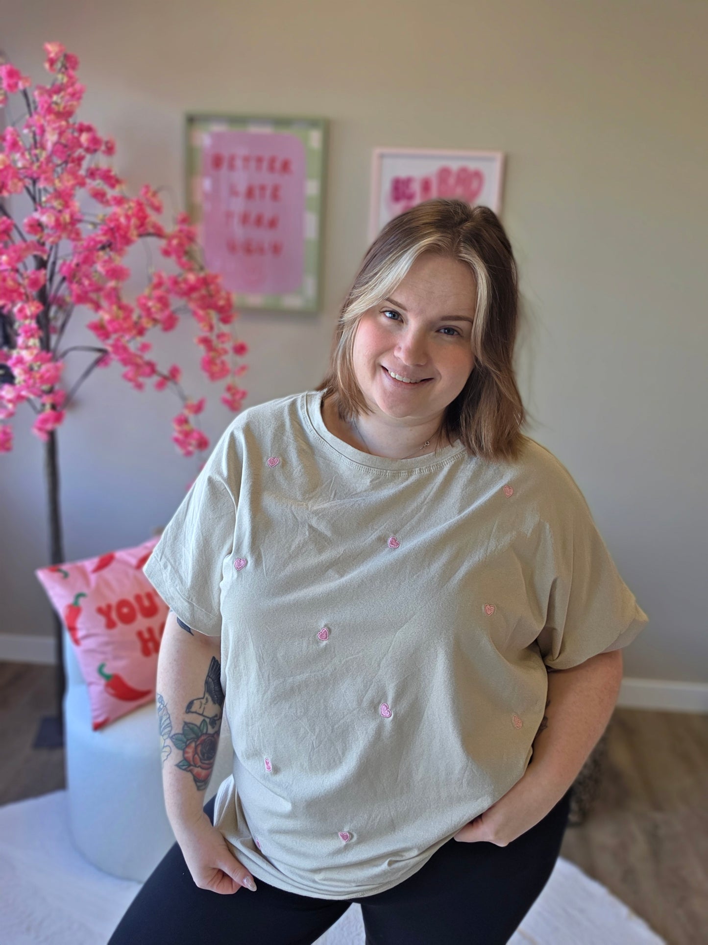 Hartjes Tee's (in 5 kleuren)