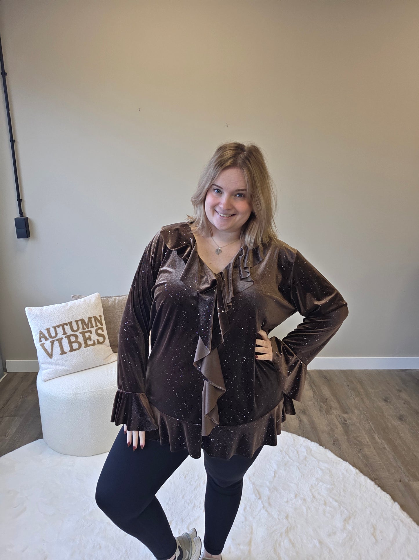 Sparkle Velours Top (In 3 kleuren)