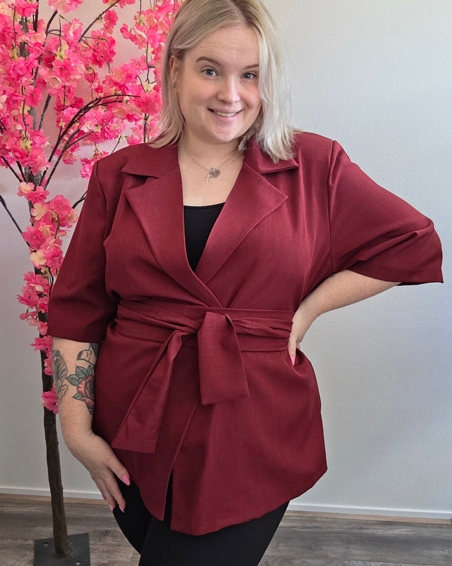 Nikki Curvelly Magic Waist Blazer Bordeaux