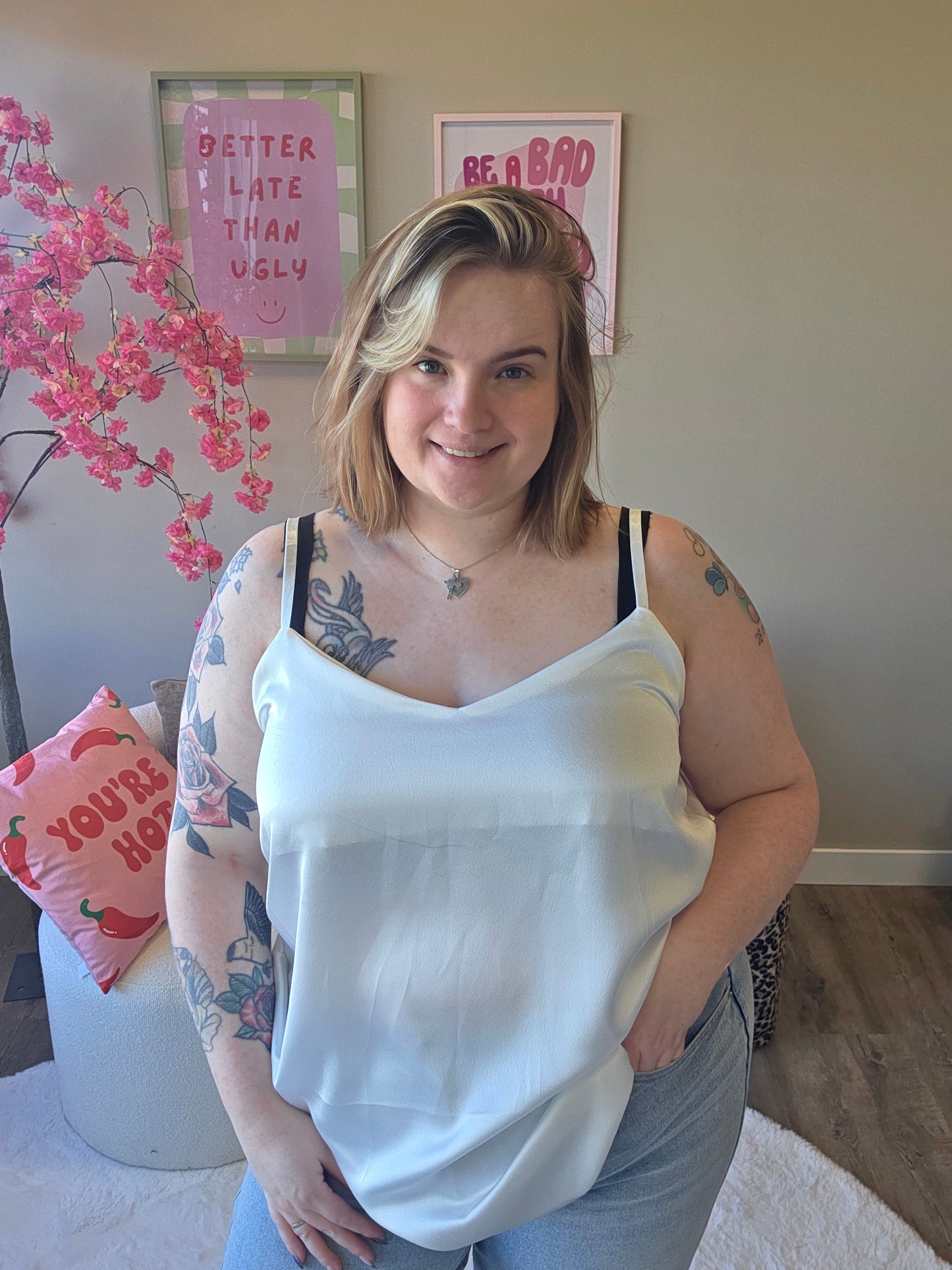 Satin Look Tops (In 3 kleuren)