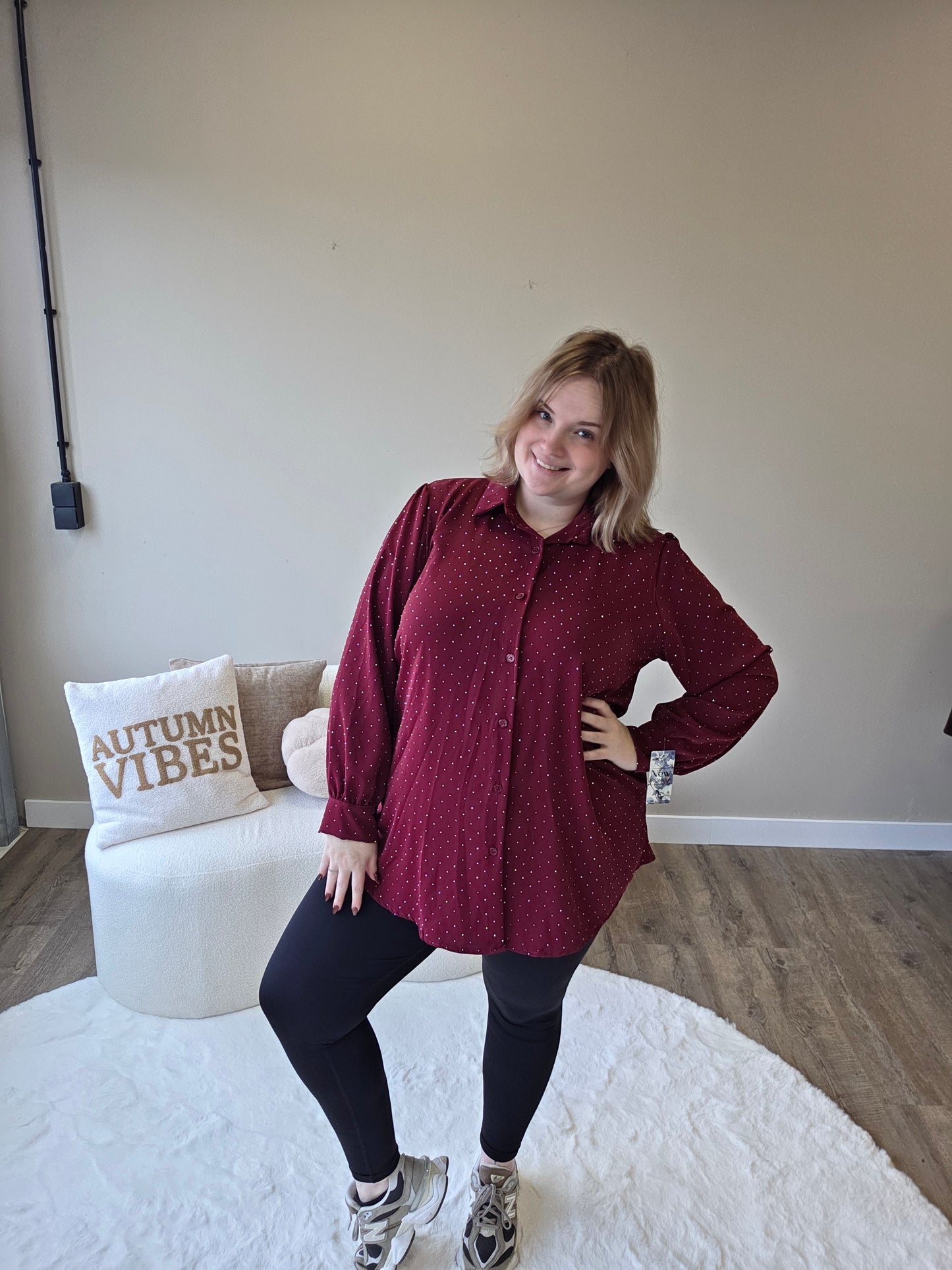 Rhine Stone Blouse (In 3 kleuren)