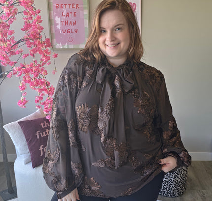 Flower Mesh top met strik (In 3 kleuren)