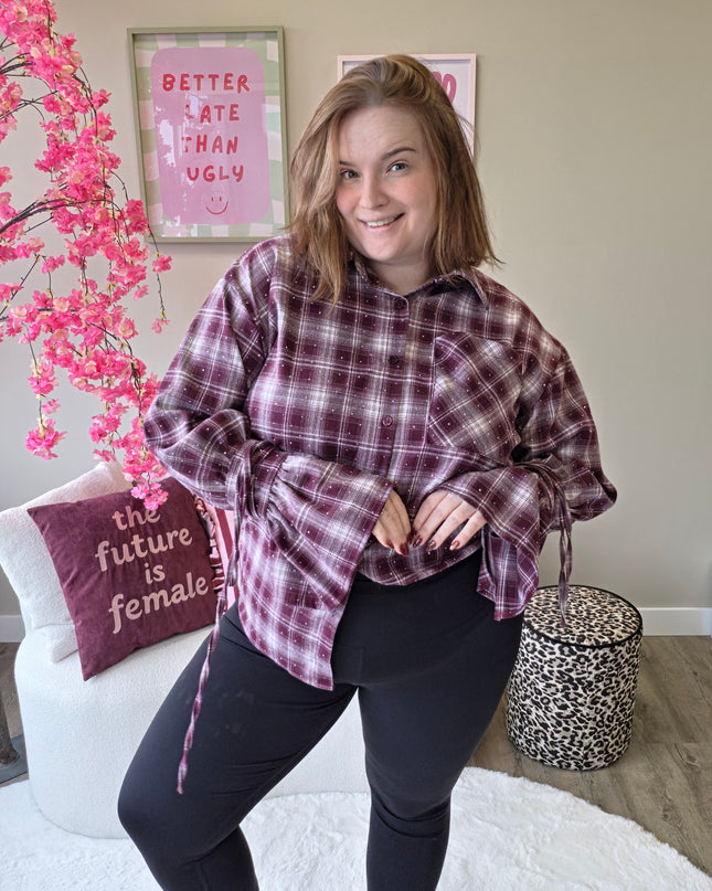 Glitter Ruitblouse Flair (In 3 kleuren)