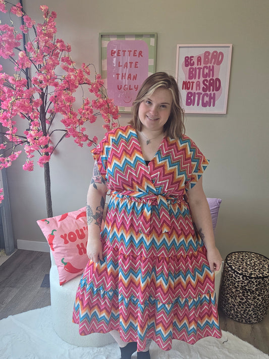 Zigzag jurkjes (In 2 kleuren)