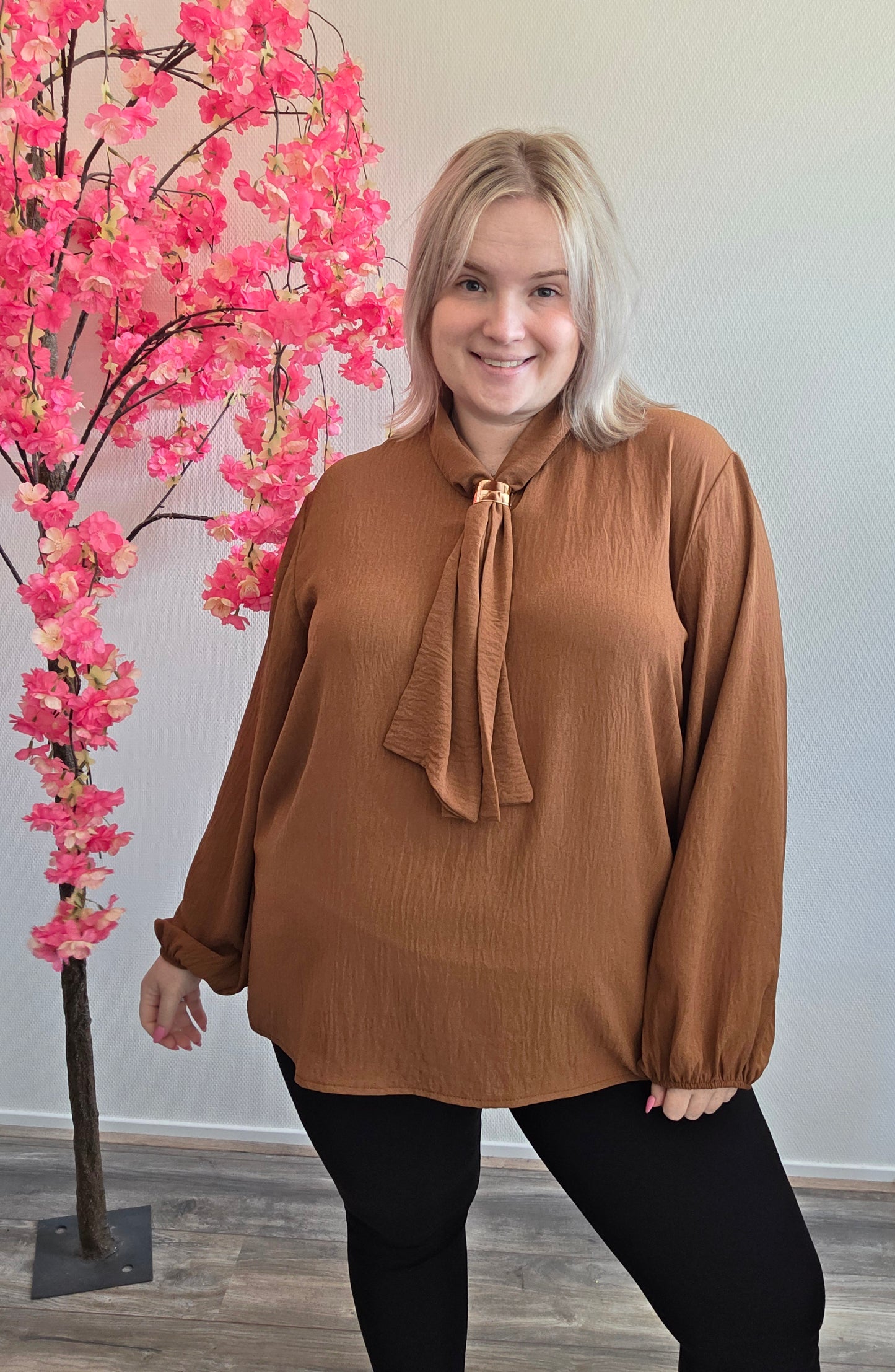 Blouse Met Stropdas (In 3 kleuren)