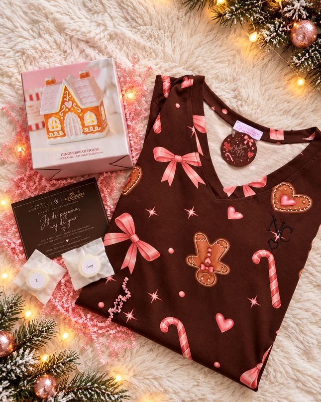 The cozy kerst box gingerbread house