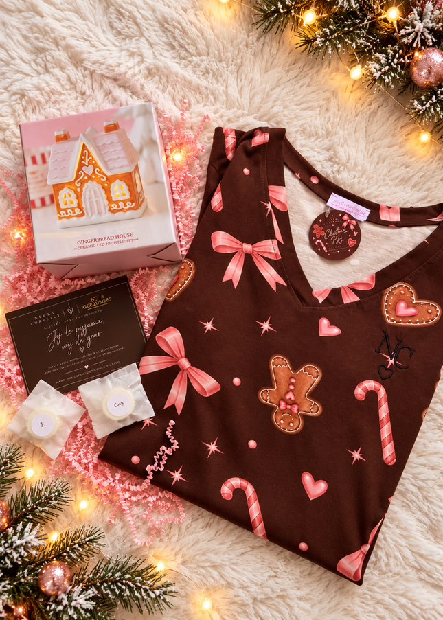 The cozy kerst box gingerbread house