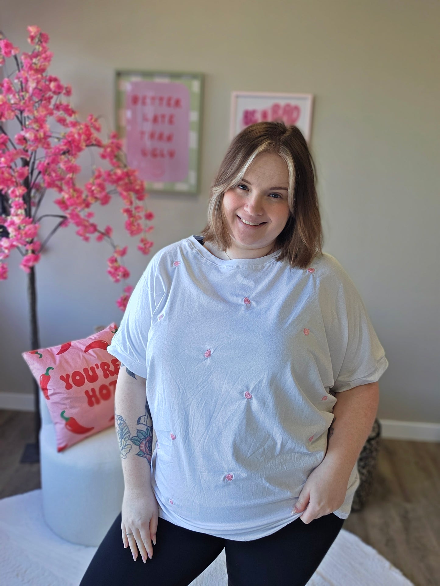 Hartjes Tee's (in 5 kleuren)