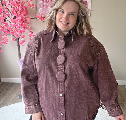 Effen Spijker Blouse Button (In 3 kleuren)