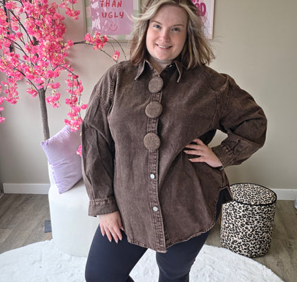Effen Spijker Blouse Button (In 3 kleuren)