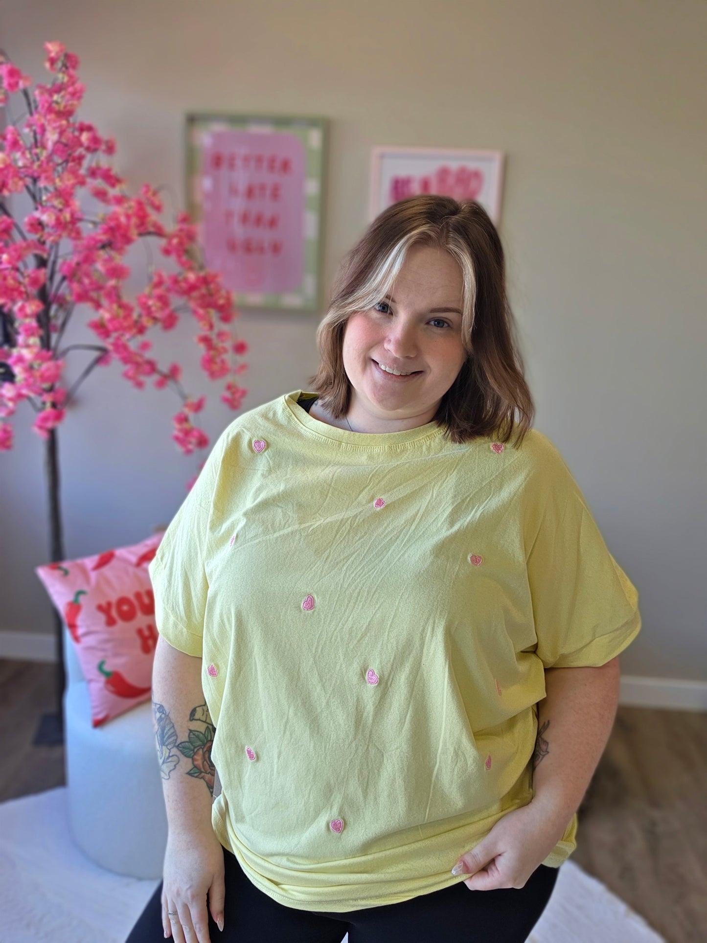 Hartjes Tee's (in 5 kleuren)