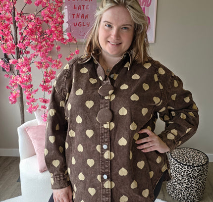 Hartjes Jeans Blouse (In 2 kleuren)