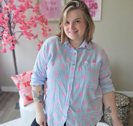 Katoenen Dot Blouse (In 4 kleuren)