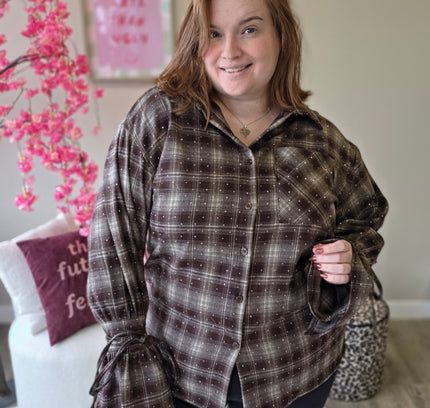 Glitter Ruitblouse Flair (In 3 kleuren)