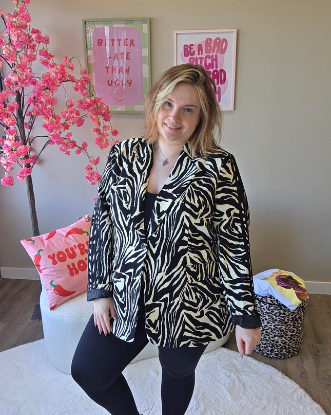 Zebra Stripe Blazer (In 2 kleuren)