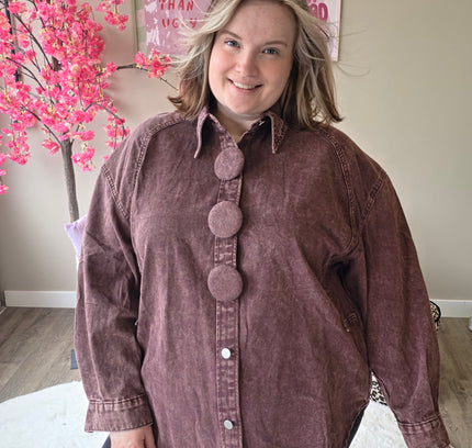 Effen Spijker Blouse Button (In 3 kleuren)