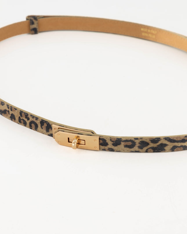 Garcia Leopard Suede Belt